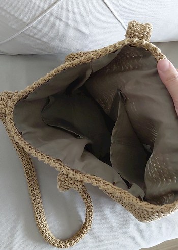 Bej Örgü Kadın Çanta - Görsel 3