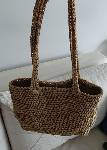 Bej Örgü Kadın Çanta - Görsel 2