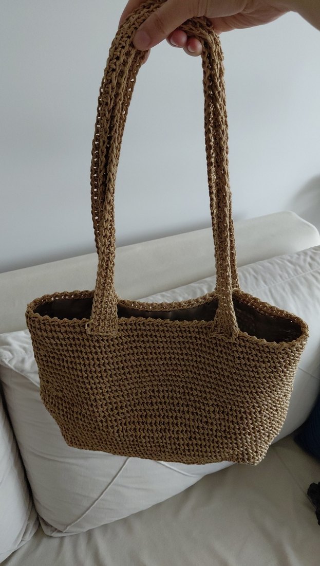 Bej Örgü Kadın Çanta - Görsel 2