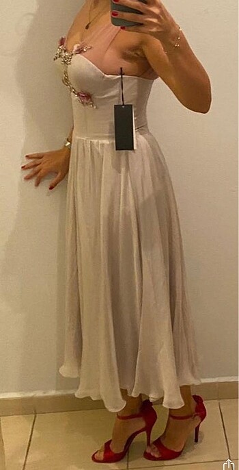 Saf İpek Elbise - Görsel 9