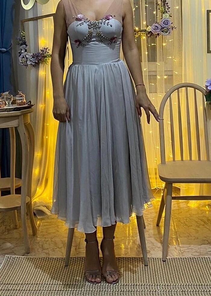 Saf İpek Elbise - Görsel 5