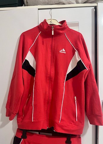 Kırmızı Fermuarlı Kadın Eşofman Takımı - Görsel 3