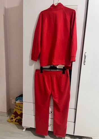 Kırmızı Fermuarlı Kadın Eşofman Takımı - Görsel 5