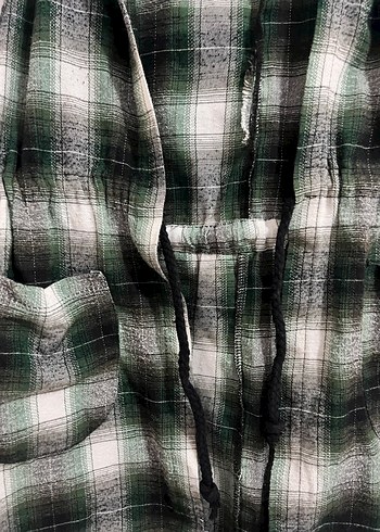 Yeşil Ekose Desenli Kolsuz Gömlek - Görsel 4