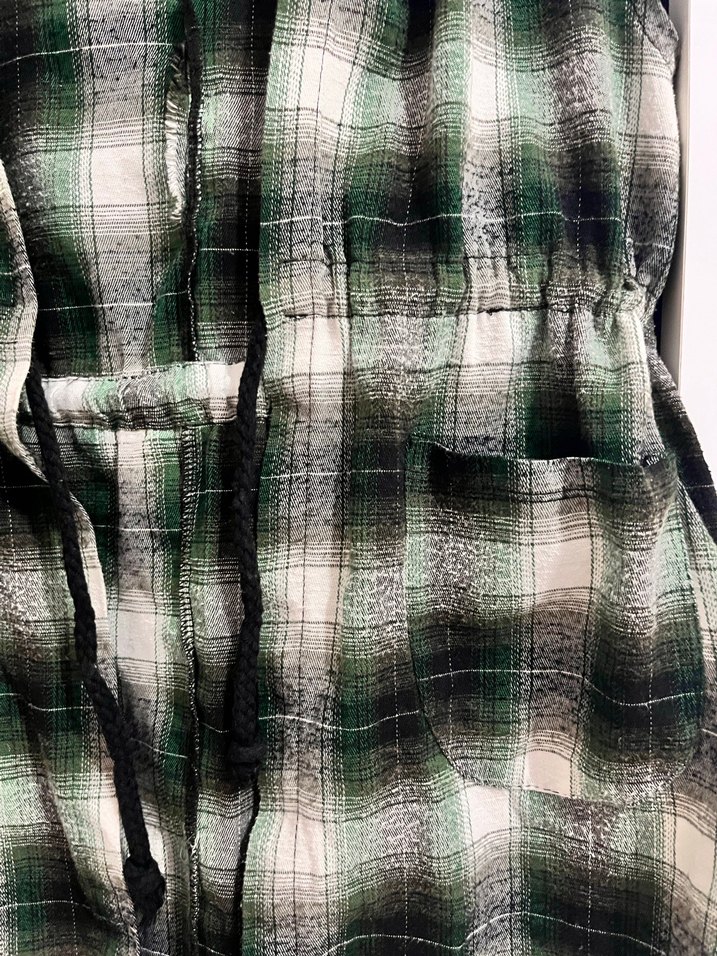 Yeşil Ekose Desenli Kolsuz Gömlek - Görsel 2