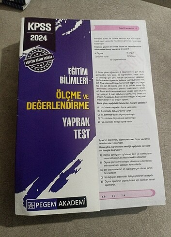 Kpss ölçme yaprak test