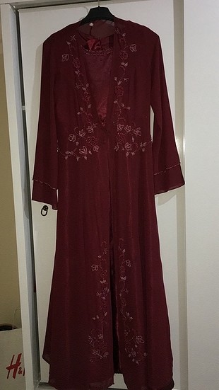 Bordo kına elbisesi