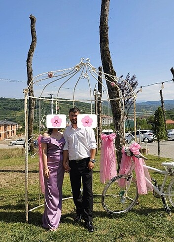 38 Beden mor Renk Abiye 