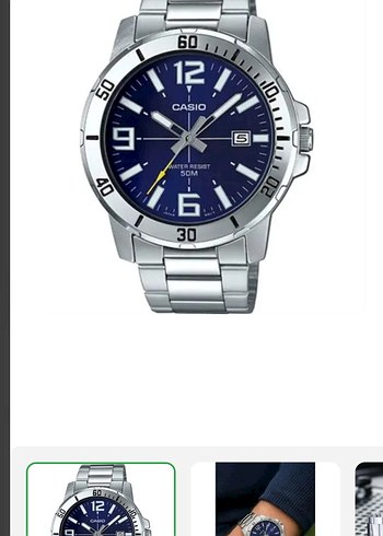 Casio Erkek Parlak Lacivert Saat