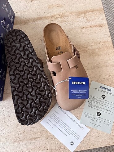 40 Beden kahverengi Renk Birkenstock Bostan Terlik