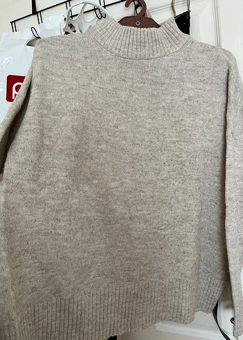 Trendyol & Milla Bej Gri Örgü Kadın Sweatshirt