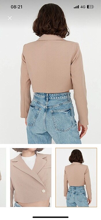 Crop ceket - Görsel 2