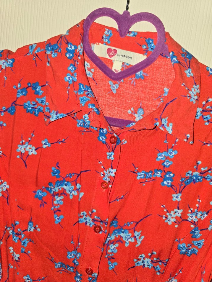 Kırmızı Renkli Midi Kadın Elbise - Görsel 2