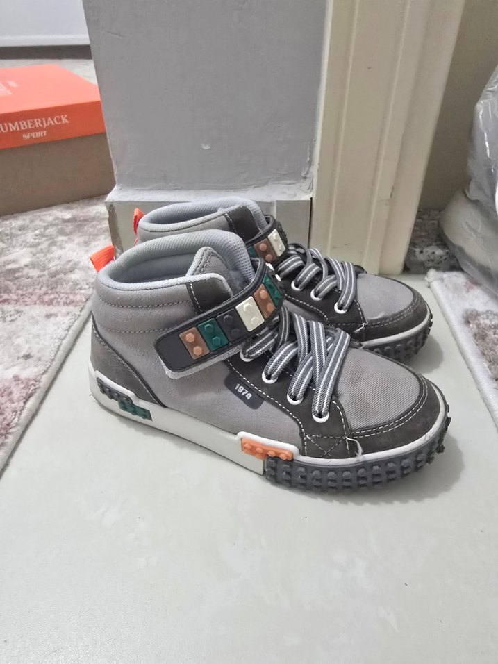 Gri Erkek Çocuk Botu snekar - Görsel 2