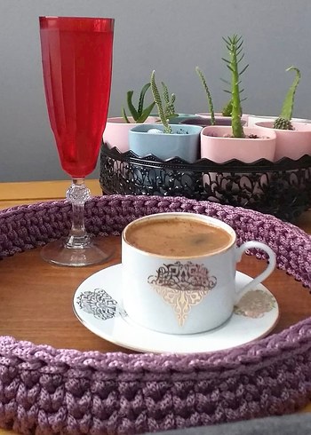 Renkli Örgü tepsi - Görsel 4