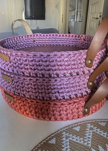 Renkli Örgü tepsi - Görsel 2