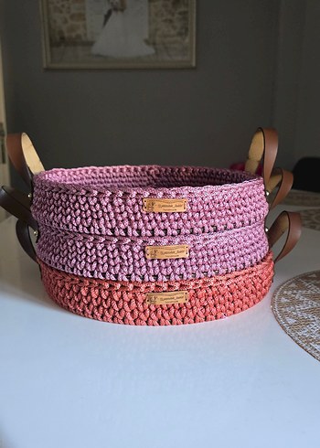 Renkli Örgü tepsi - Görsel 3