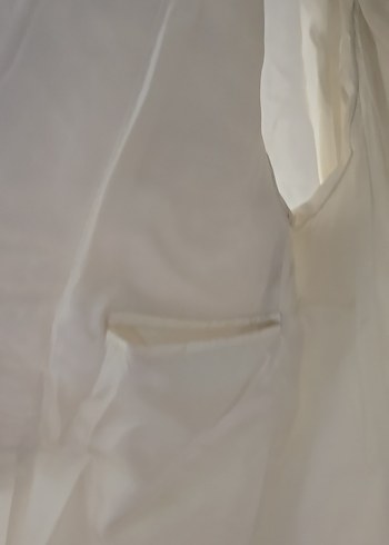 Beyaz Siyah Yakalı beyaz ceket - Görsel 8