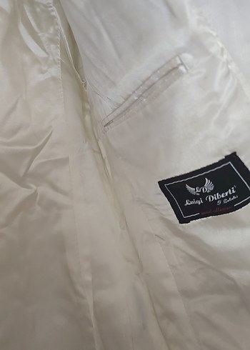 Beyaz Siyah Yakalı beyaz ceket - Görsel 9