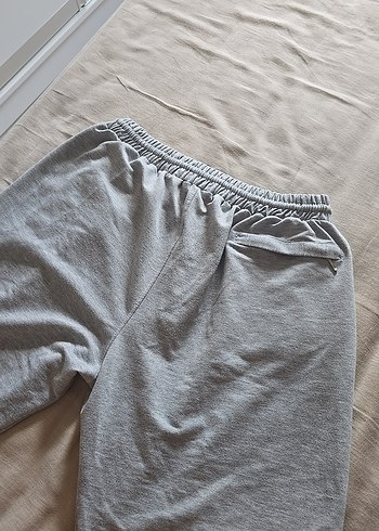 Gri Erkek Spor Şort Rahat Kesim - Görsel 5