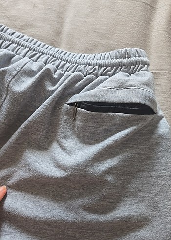 Gri Erkek Spor Şort Rahat Kesim - Görsel 6