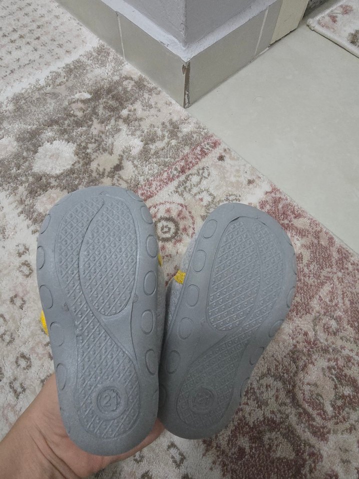 Gri Erkek Çocuk Sıcak Panduf - Cırtlı - Görsel 5