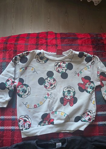 Kız Çocuk Desenli ve Yıldız Nakışlı Sweatshirt - Görsel 5