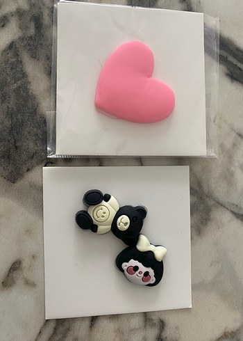 Pembe Kalp ve Karakter Sticker