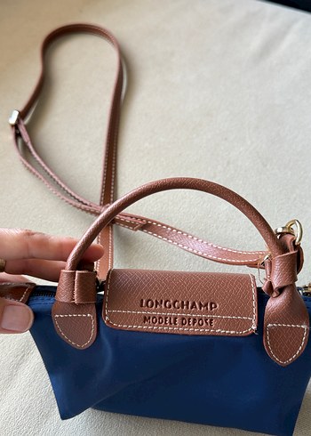 Longchamp Lacivert Kadın Süet Çapraz Çanta