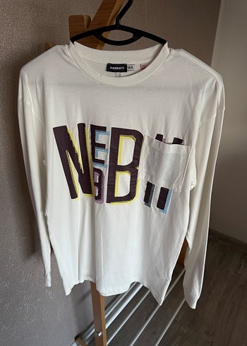 Beyaz Uzun Kollu Baskılı Sweatshirt - Görsel 3