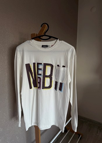 Beyaz Uzun Kollu Baskılı Sweatshirt - Görsel 2