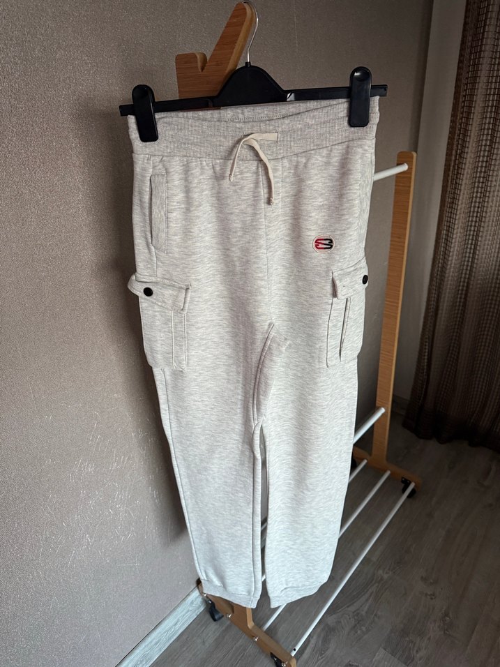 Erkek Gri Rahat Kesim Eşofman Altı - Görsel 2