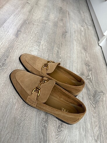 Zara Gerçek Süet makosen ayakkabı