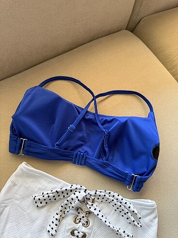 Pierre Cardin Yüksek bel bikini altı çapraz askılığı bikini üstü