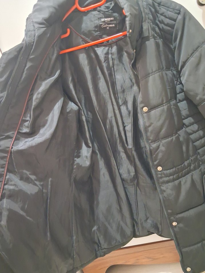 Düğmeli Siyah Kadın Midi Kışlık Mont - Görsel 4