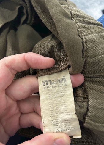 Mavi Jeans Kadın Haki Kemerli Bol Kesim Pamuk Pantolon