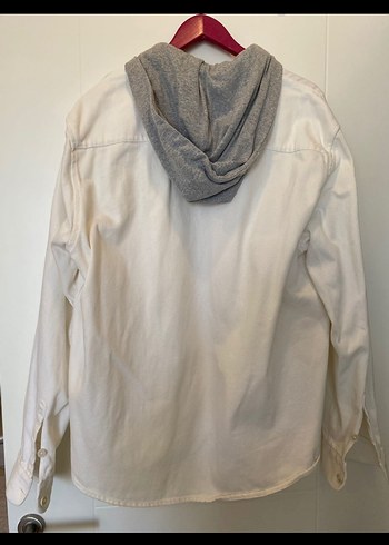 Erkek Beyaz Denim Uzun Kollu Gömlek - Görsel 3