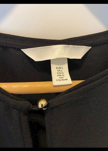 Düğmeli Siyah Midi Kadın Tunik - Görsel 3