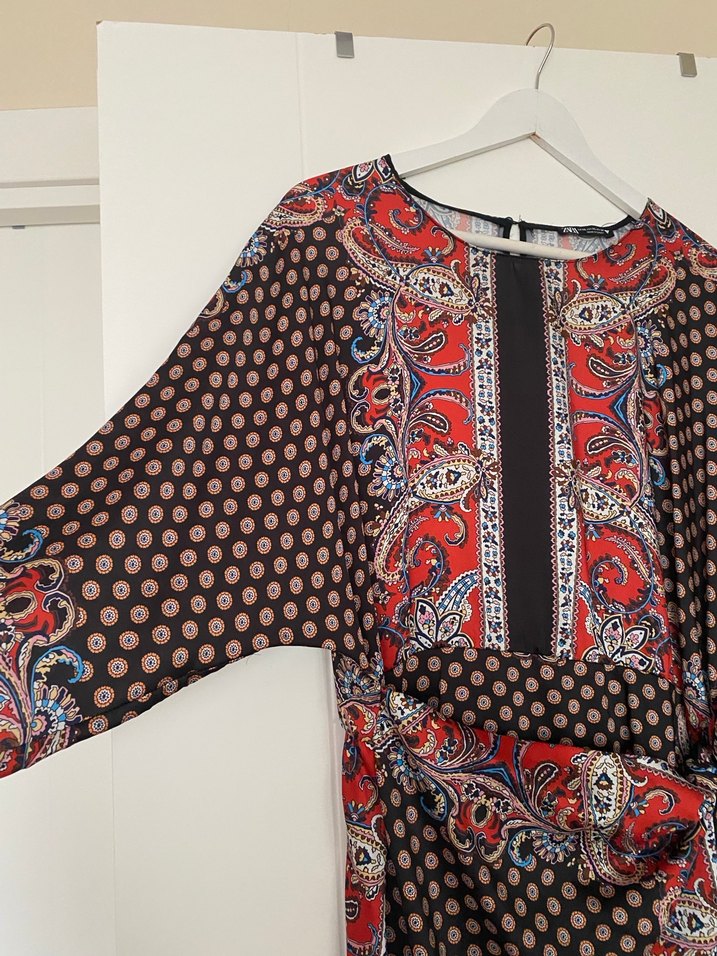 Uzun Desenli Bohem Kimono - Görsel 2