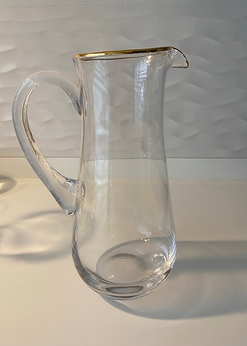 Altın Kenarlı Cam Bardak ve Sürahi Seti - Görsel 4