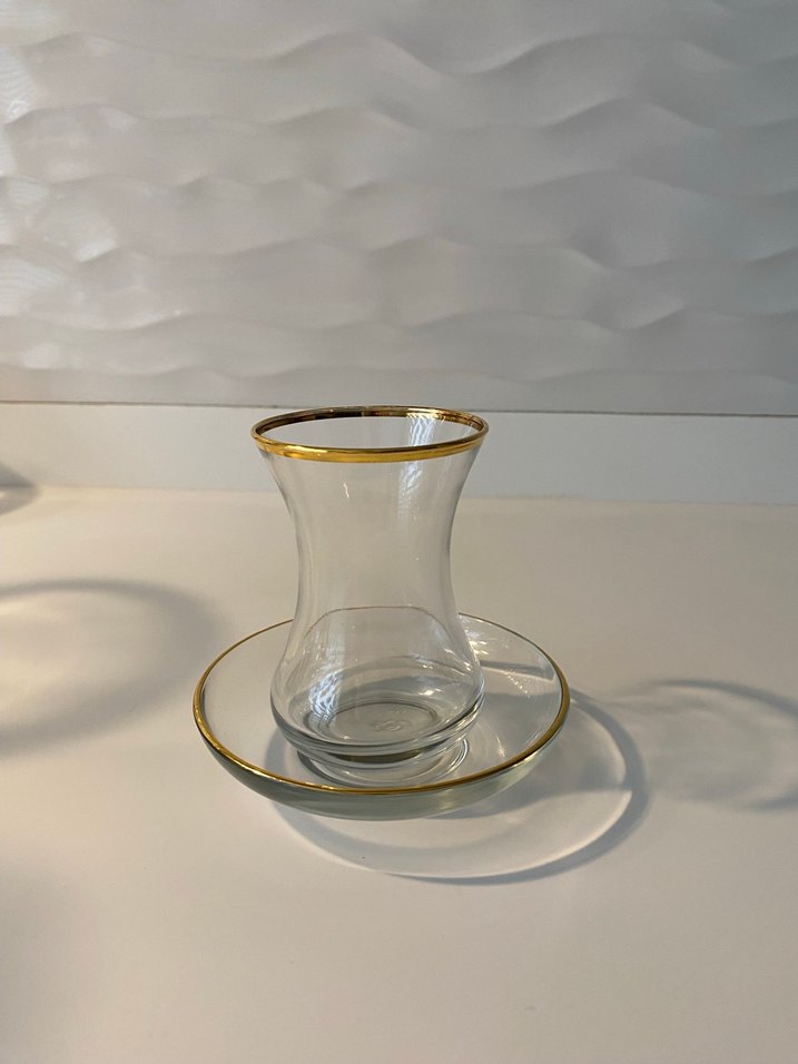 Altın Kenarlı Cam Bardak ve Sürahi Seti - Görsel 5