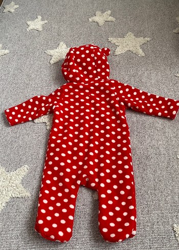 Kırmızı Puantiyeli Bebek Tulumu - Görsel 2