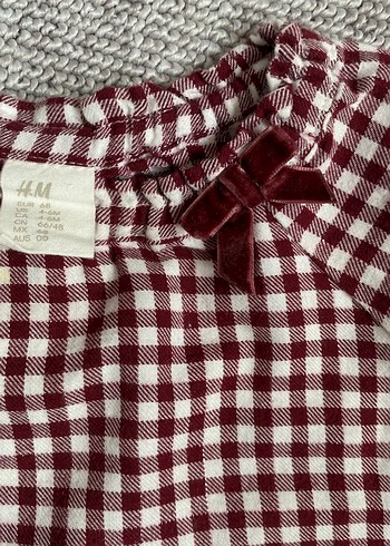 Bordo Kareli Uzun Kollu Kız Elbisesi - Görsel 3