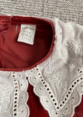 Bordo Kadife Kız Çocuk Elbise - Görsel 3