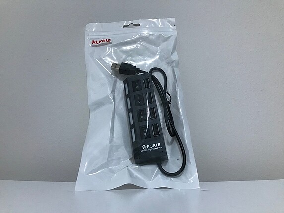 Alfais 4863 USB ÇOKLAYICI 4 PORT ANAHTARLI