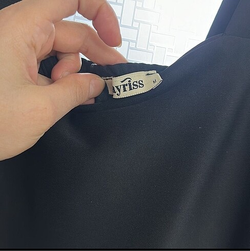 m Beden siyah Renk Balık model abiye