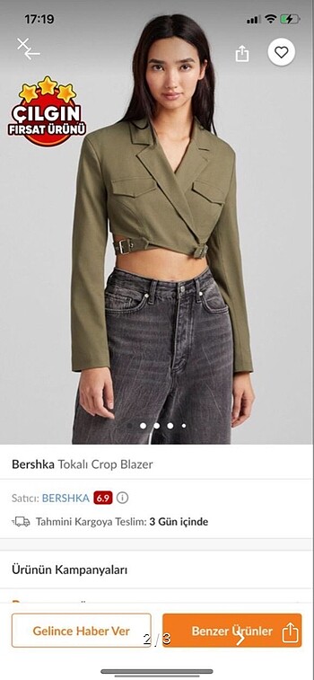 Bershka crop blazer