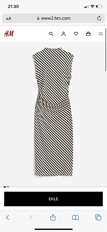H&M siyah midi elbise