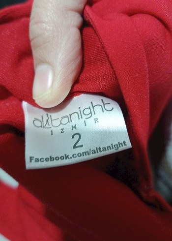 Kırmızı Midi Hamile Elbisesi - Görsel 3