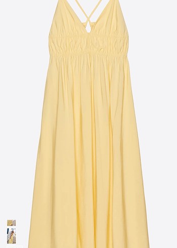 Sarı askılı uzun elbise - Görsel 3